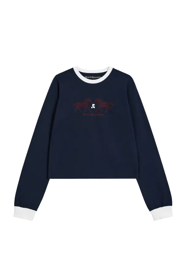 4th ANNIVERSARY LONG SLEEVE TOP - NAVY