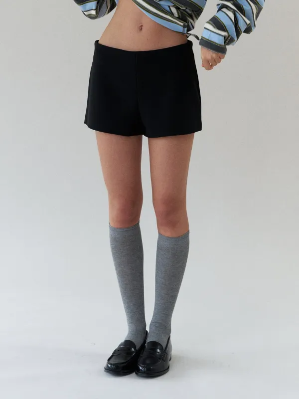 stretch fit shorts (black)