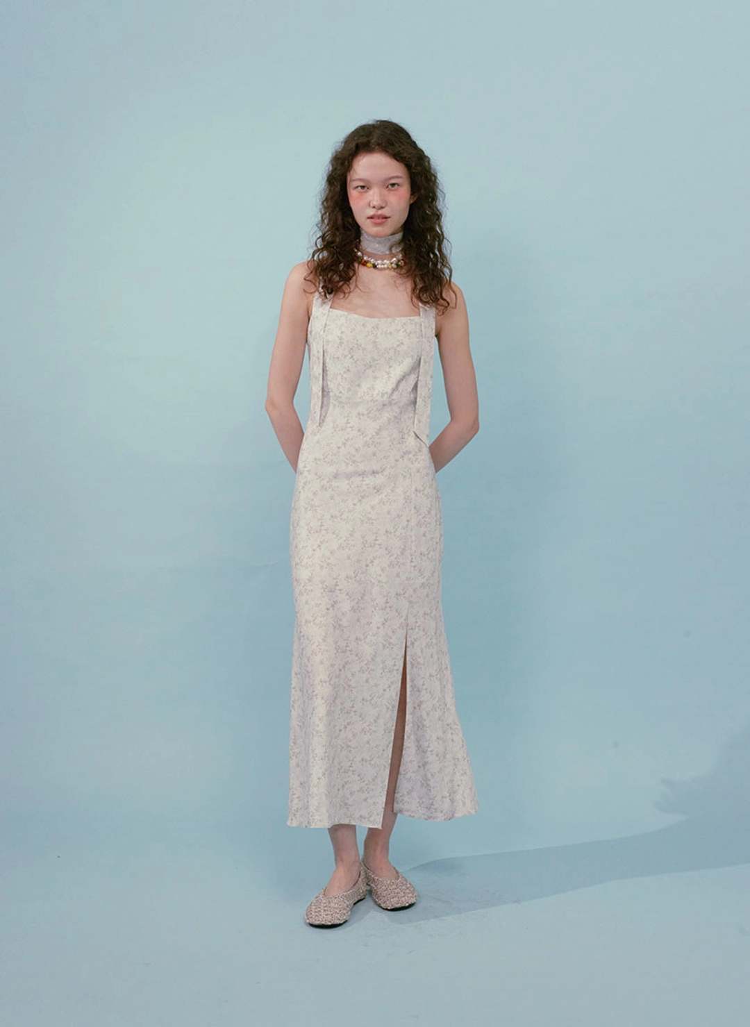 루루서울 Bitter Long Dress (Scarf Set / White) 상품 이미지 2