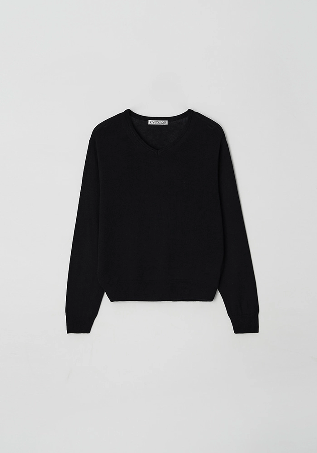 이브세이지 Regular fit v-neck knit (Black) 상품 이미지 1