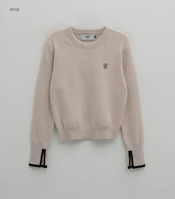 (Z-T-6772)ESSENTIAL COLOR MATCHING POINT KNIT