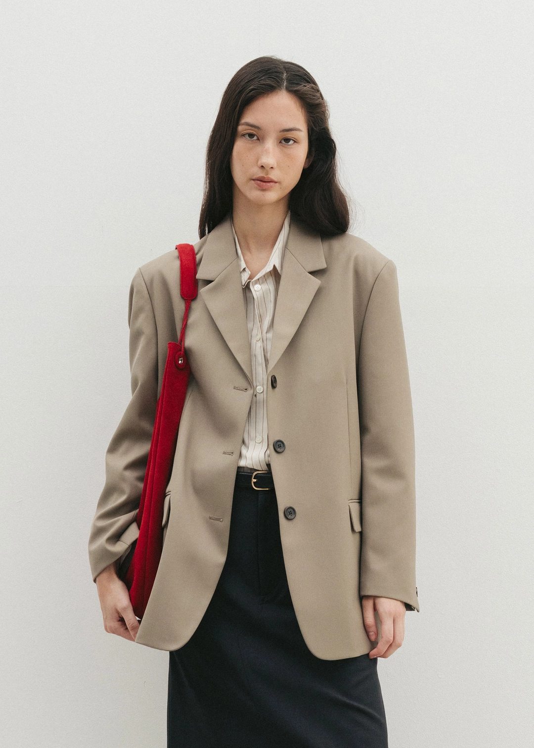 더라이 Oversized Single Jacket(Beige) 상품 이미지 2