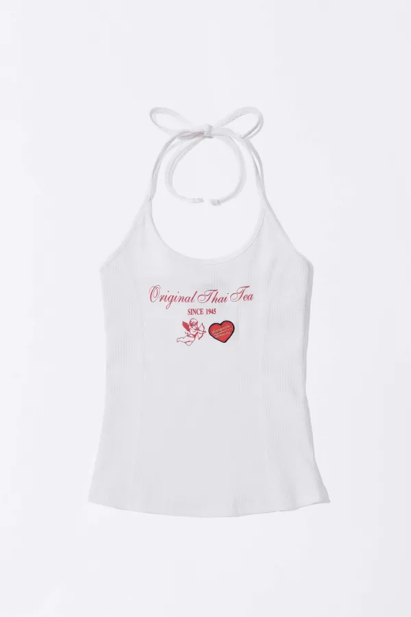 [Sculptor X Cha Tra Mue] Heavenly Thai Tee Sleeveless White