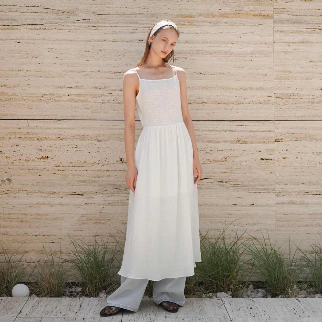 아뜰리에 나인 (OP-6275)SMOCKING SLEEVELESS ONE PIECE 상품 이미지 2