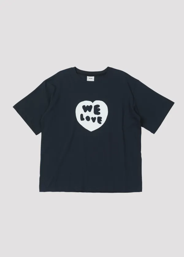 30S T SHIRT FILLED HEART NAVY