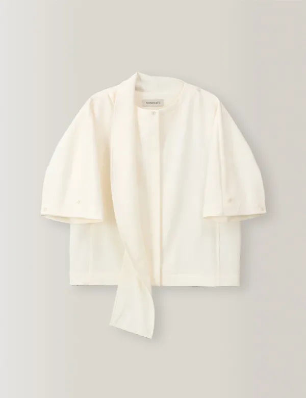 Vento Scarf Blouse (Cream)