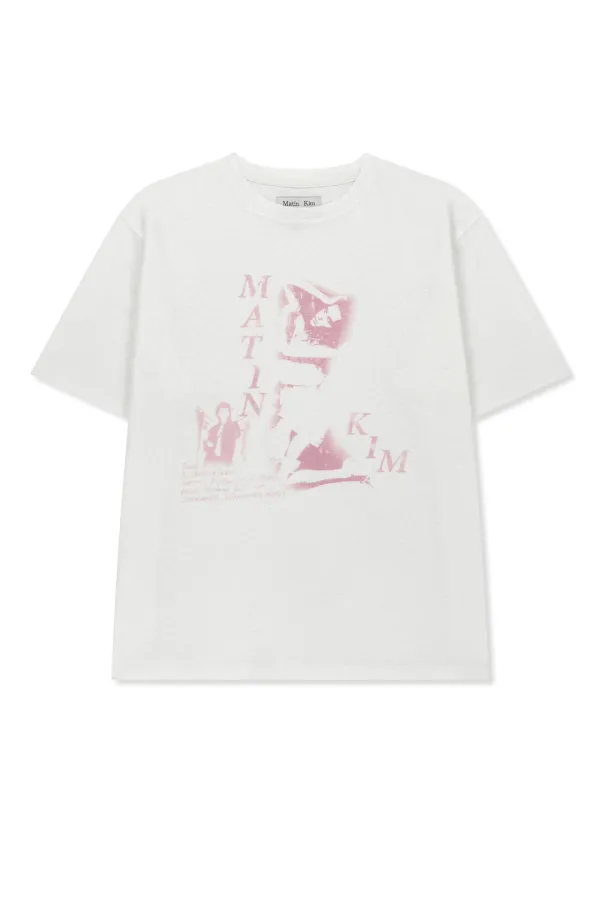 PORTRAIT GRAFFITI LOGO TOP IN WHITE
