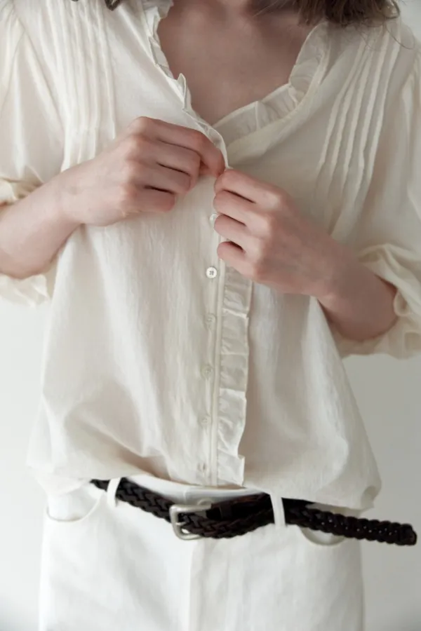 [2nd] Western Twist Leather Belt_Brown
