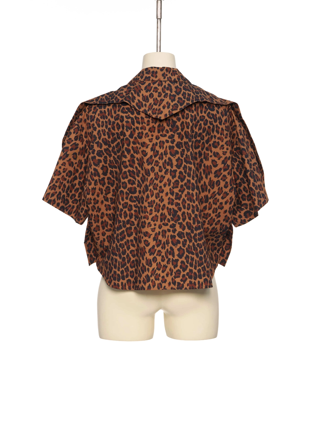푸쉬버튼 SS26 BROWN PATTERNED SCARF SEAM SHORT SLEEVE SHIRT 상품 이미지 3