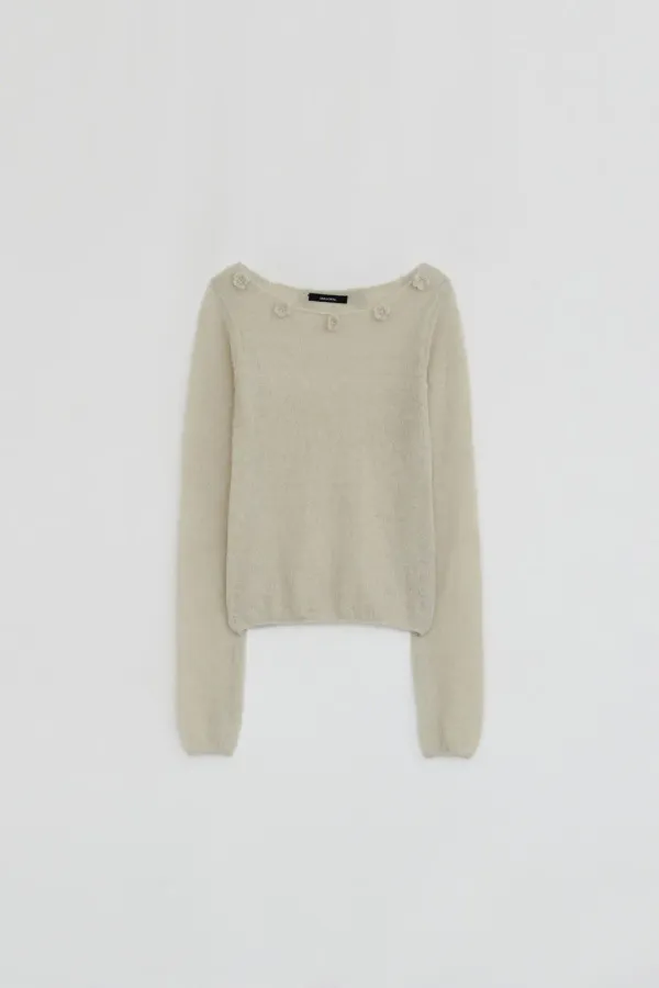 ALPACA APPLIQUE KNIT