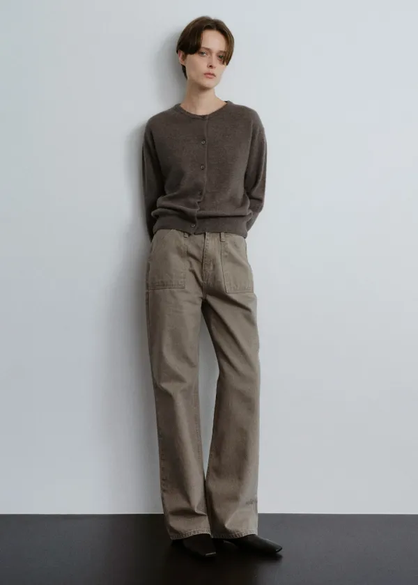 [2차] Pocket straight denim (beige)