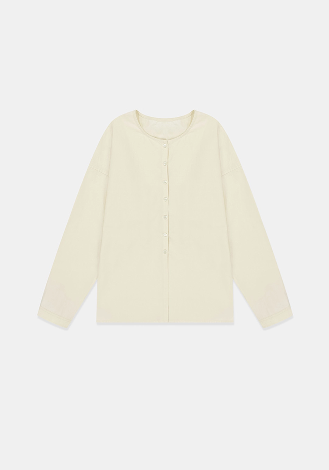 이브세이지 Cotton curve shirt (Ivory) 상품 이미지 1