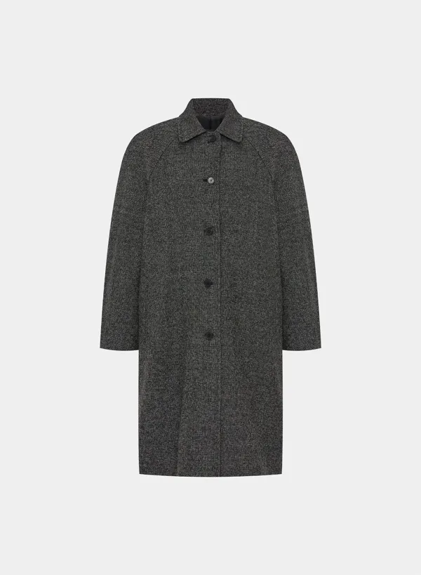 Edgar wool tweed raglan half CT