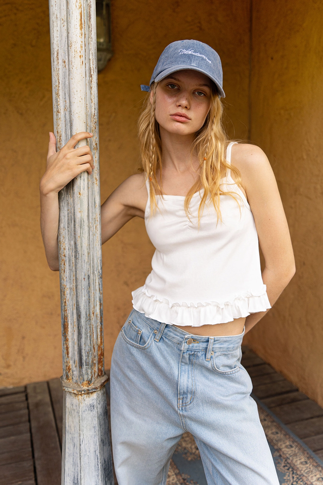 위드아웃썸머 Poppy shirring sleeveless_ivory 상품 이미지 2