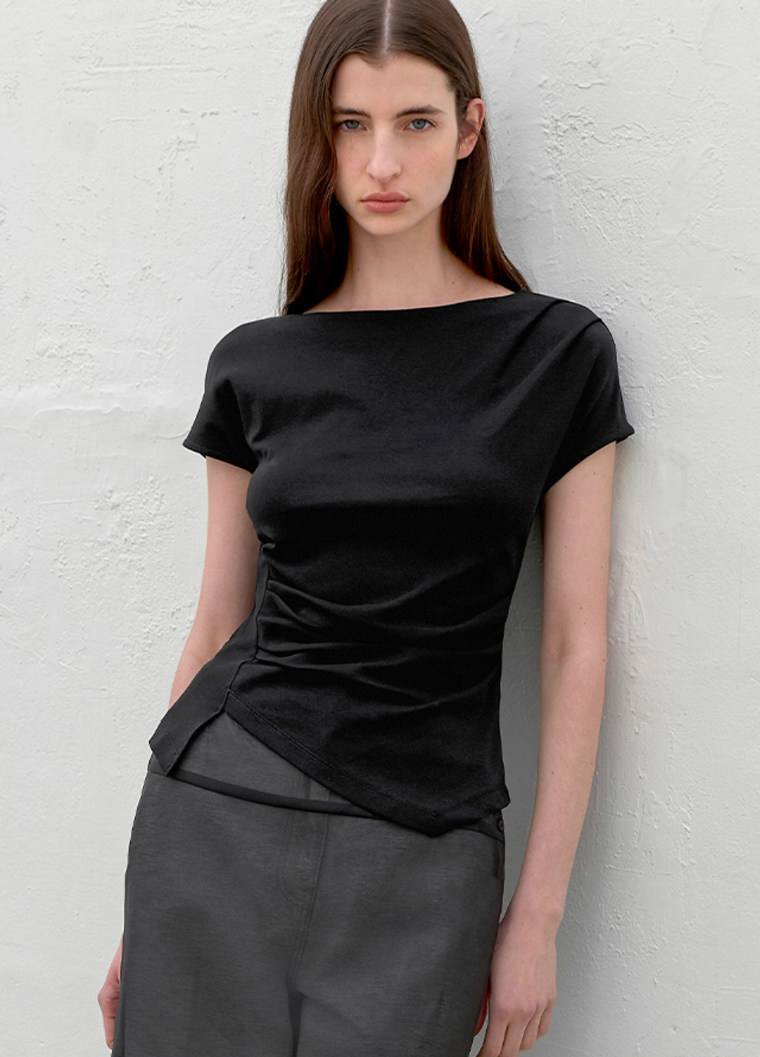아뜰리에 나인 (Z-BL-4225)LOND WAIST TUCK  BLOUSE 상품 이미지 2