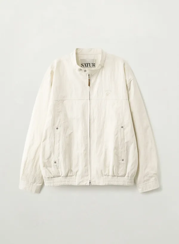 Biker Blouson Jacket - Cream