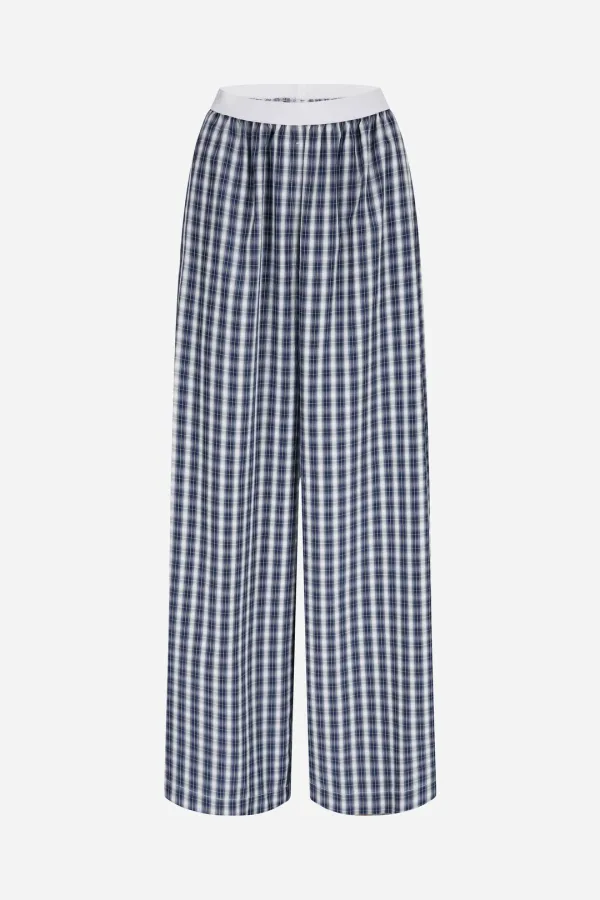 langer new banding check pants