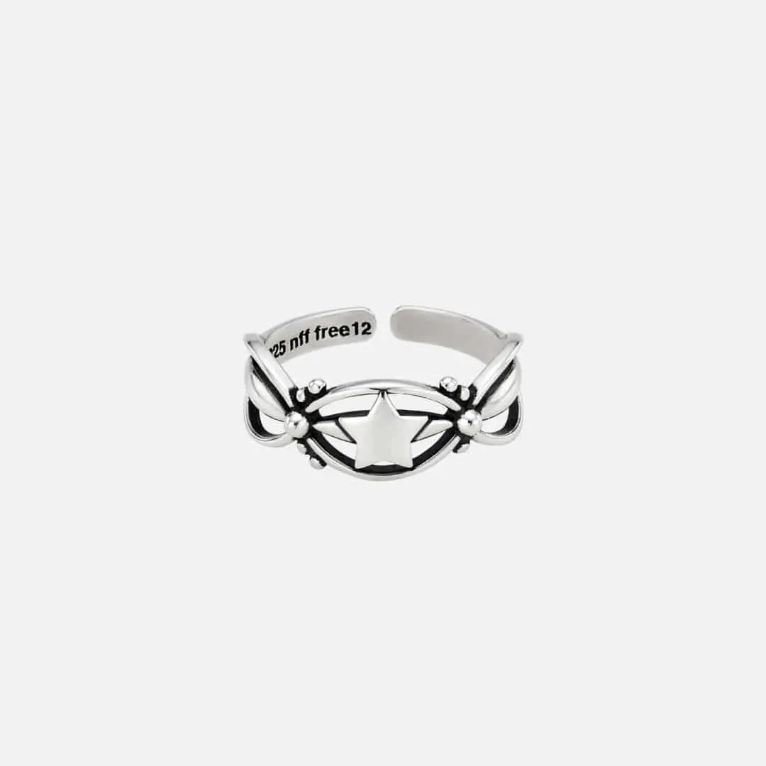 엔프프 [silver925] star glimmer ring-black silver 상품 이미지 2