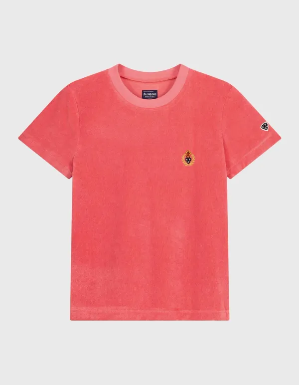 CREST TOWEL HALF-SLEEVE (W) / Coral