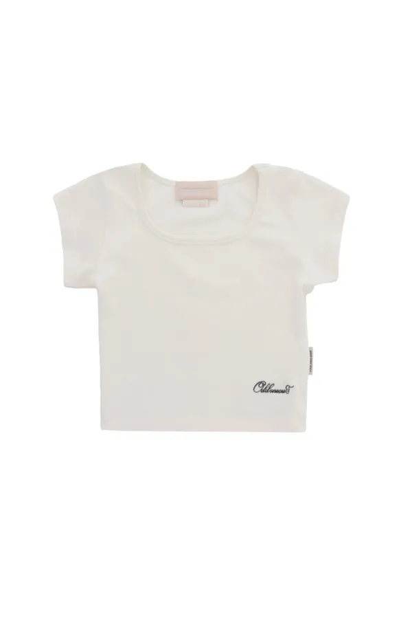 MONO SQUARE NECK T-SHIRTS CREAM