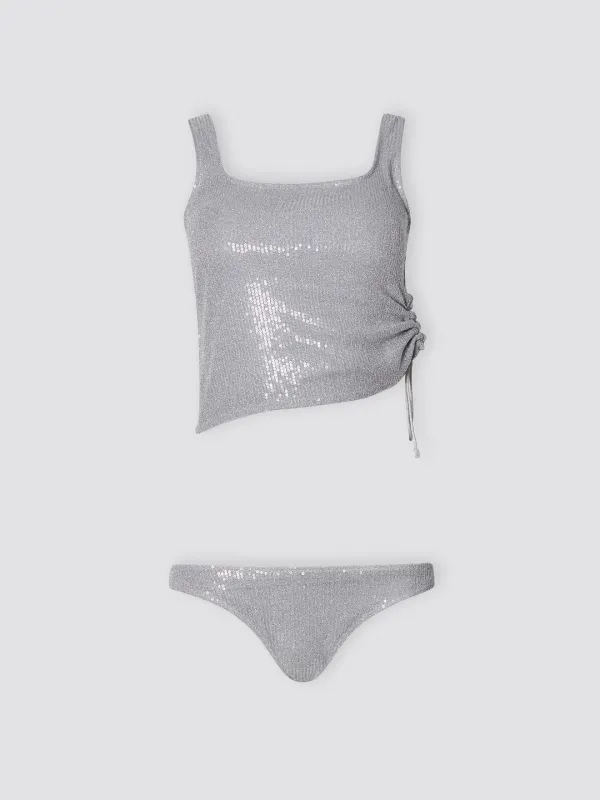 SEQUIN SWIMSUIT [SILVER]
