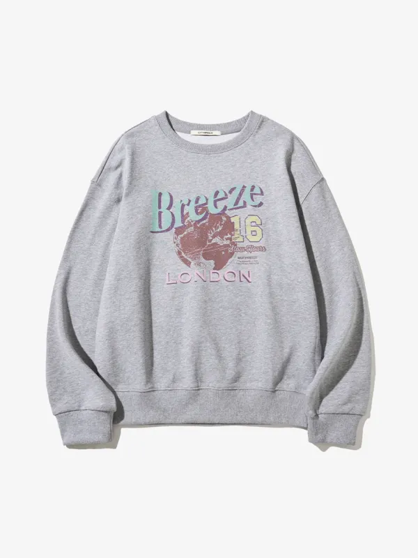 런던 브리즈 스웨트 셔츠_MELANGE GREY