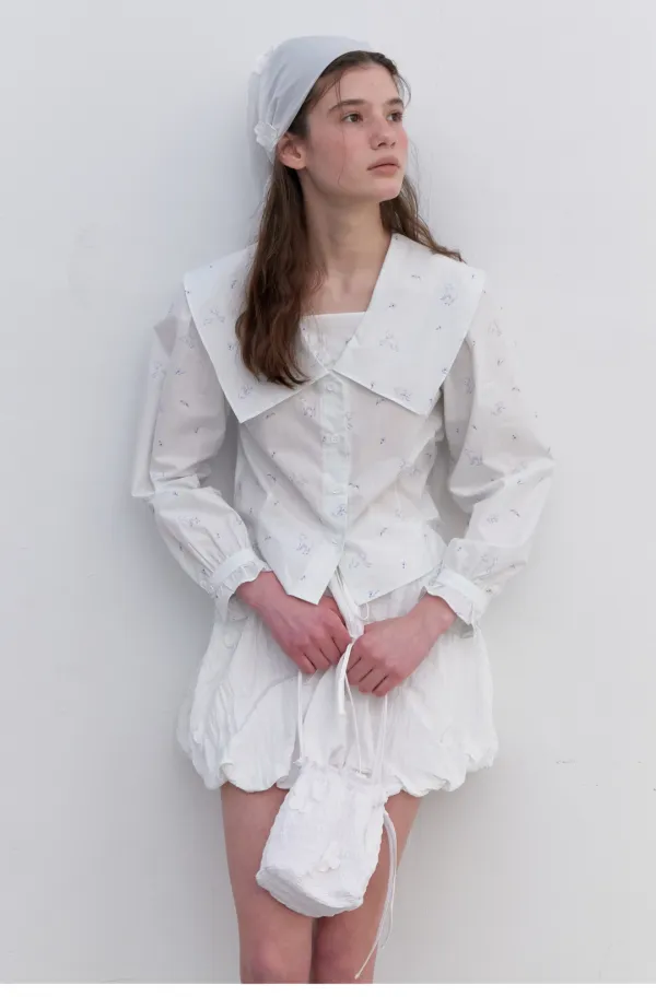 Lambie Cotton Blouse (White)