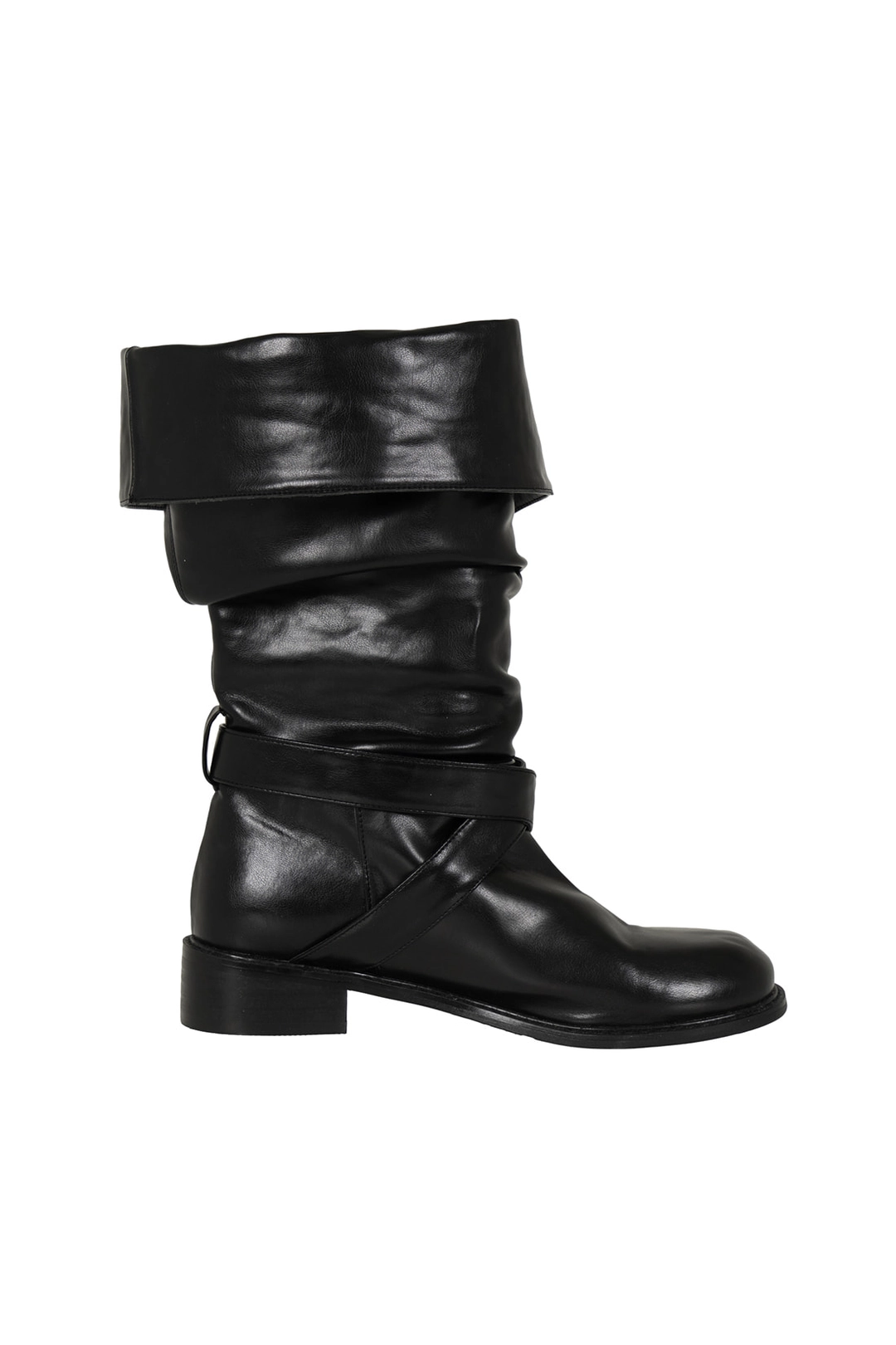시너진 FOLDED BUCKLE BOOTS BLACK 상품 이미지 3