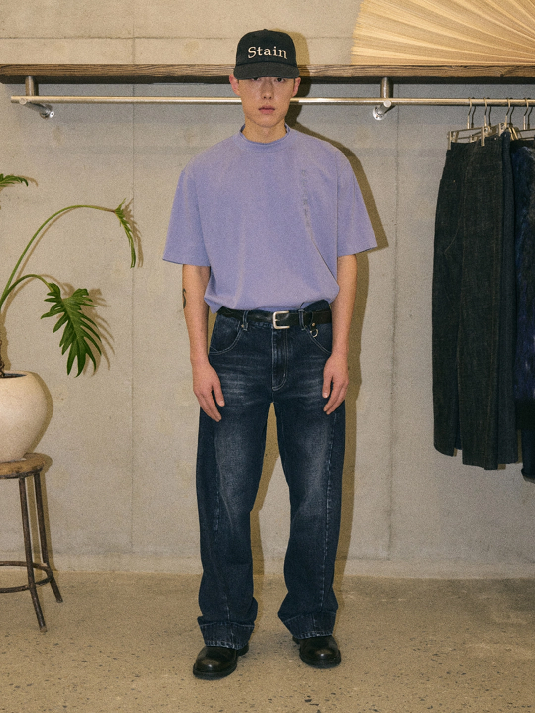 파르티멘토 VTG Washed Stain Ball Cap_Black 상품 이미지 2