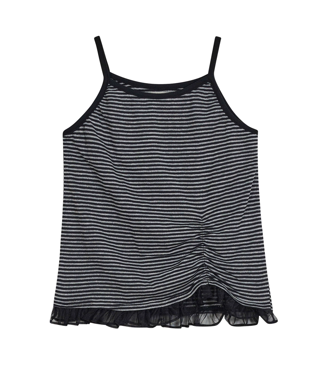 타입서비스 Stripe Shirred Sleeveless Top [Black] 상품 이미지 1