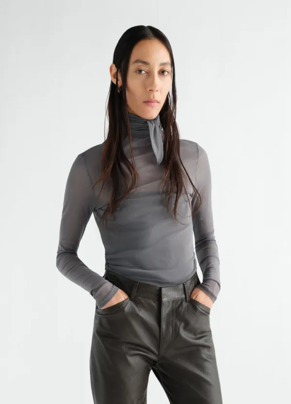 BALLERINA SCARF TOP IN MESH JERSEY