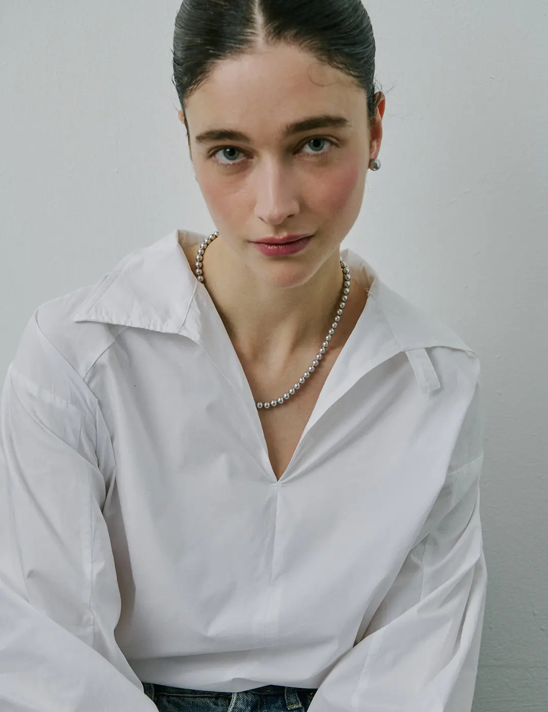에뜨리브 Light Grey Pearl Necklaces 상품 이미지 3