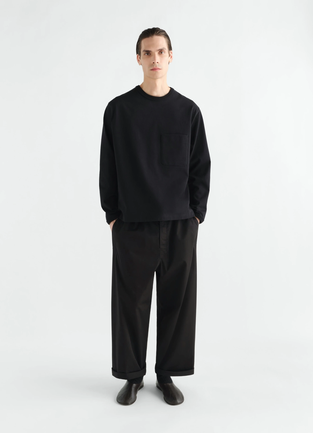 르메르 LONG-SLEEVE BOXY T-SHIRT IN COMPACT COTTON JERSEY 상품 이미지 2