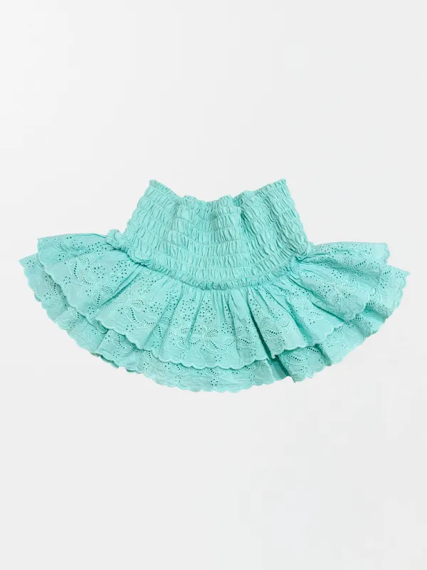 Eyelet Tutu Mini Skort Mint