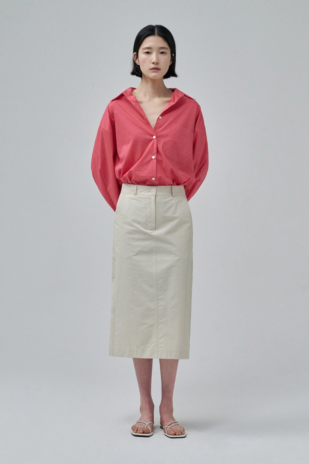 세이지먼트 HAZIA H-LINE SKIRT_BEIGE 상품 이미지 2