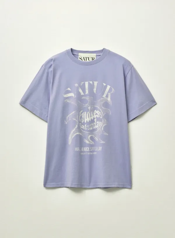 Sun Retro Graphic T-Shirt - Lavender