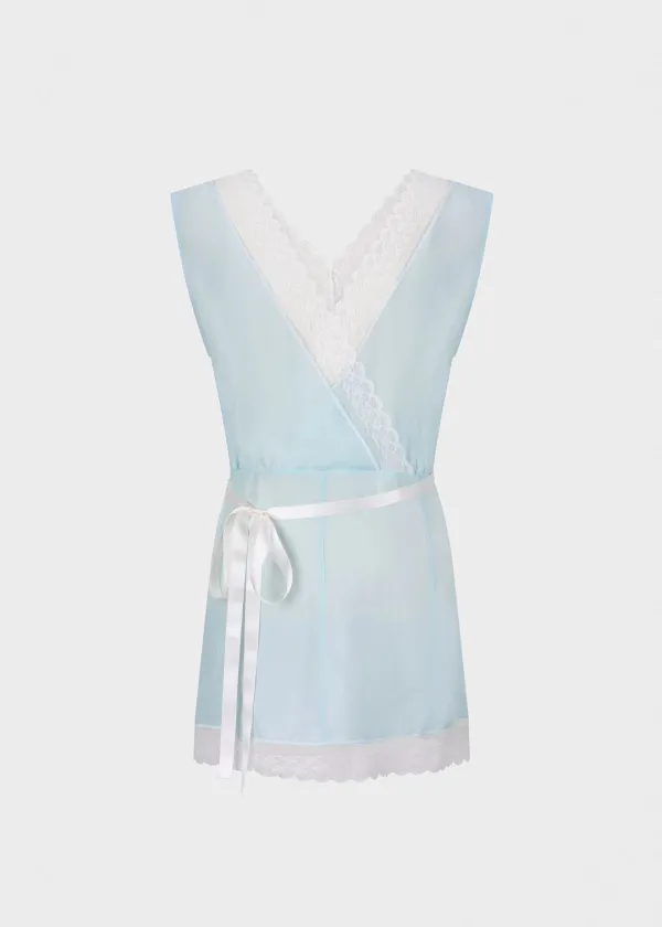 Twist Ribbon Tunic Minty Blue