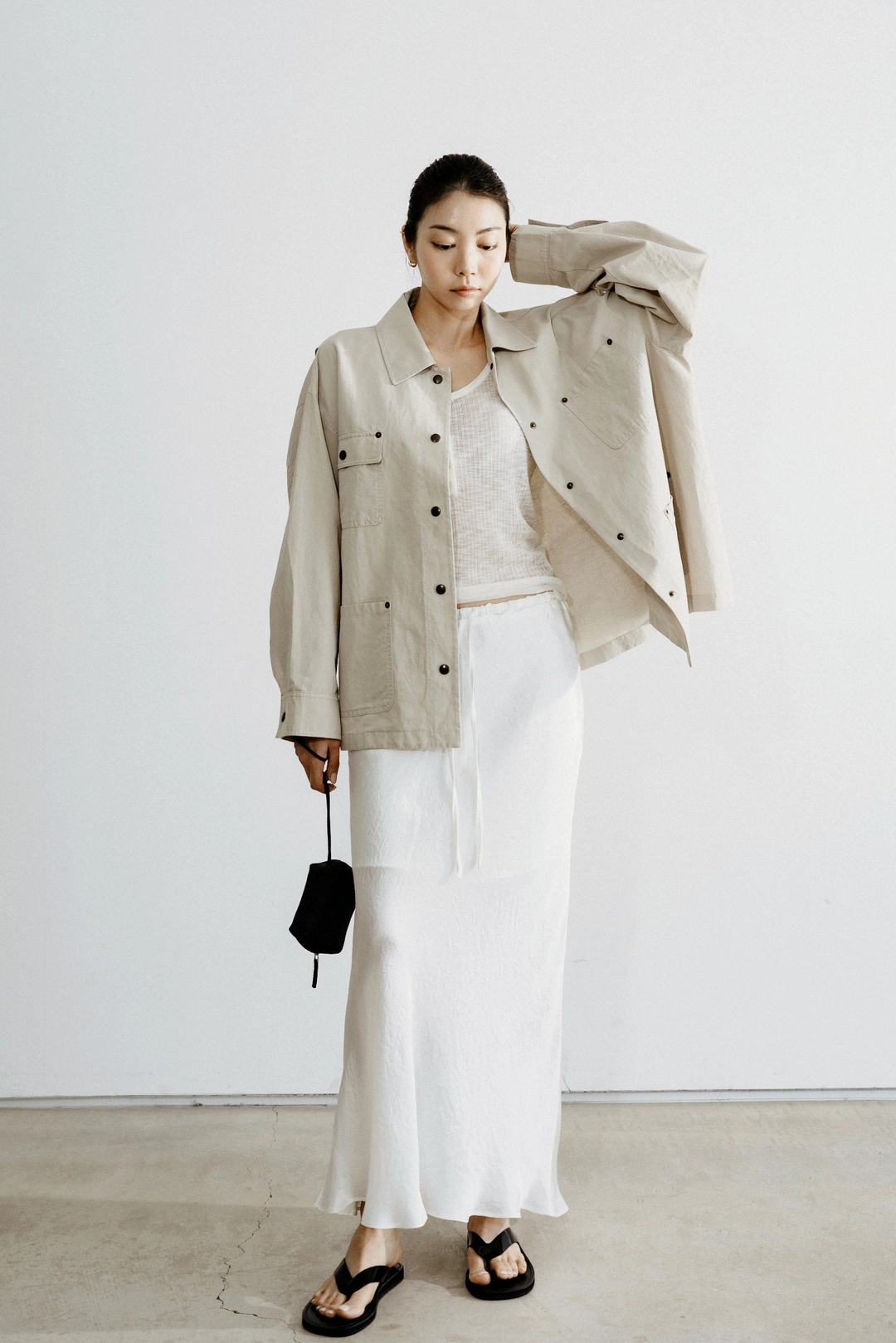 스앨더 43763_Satin maxi skirt 상품 이미지 2