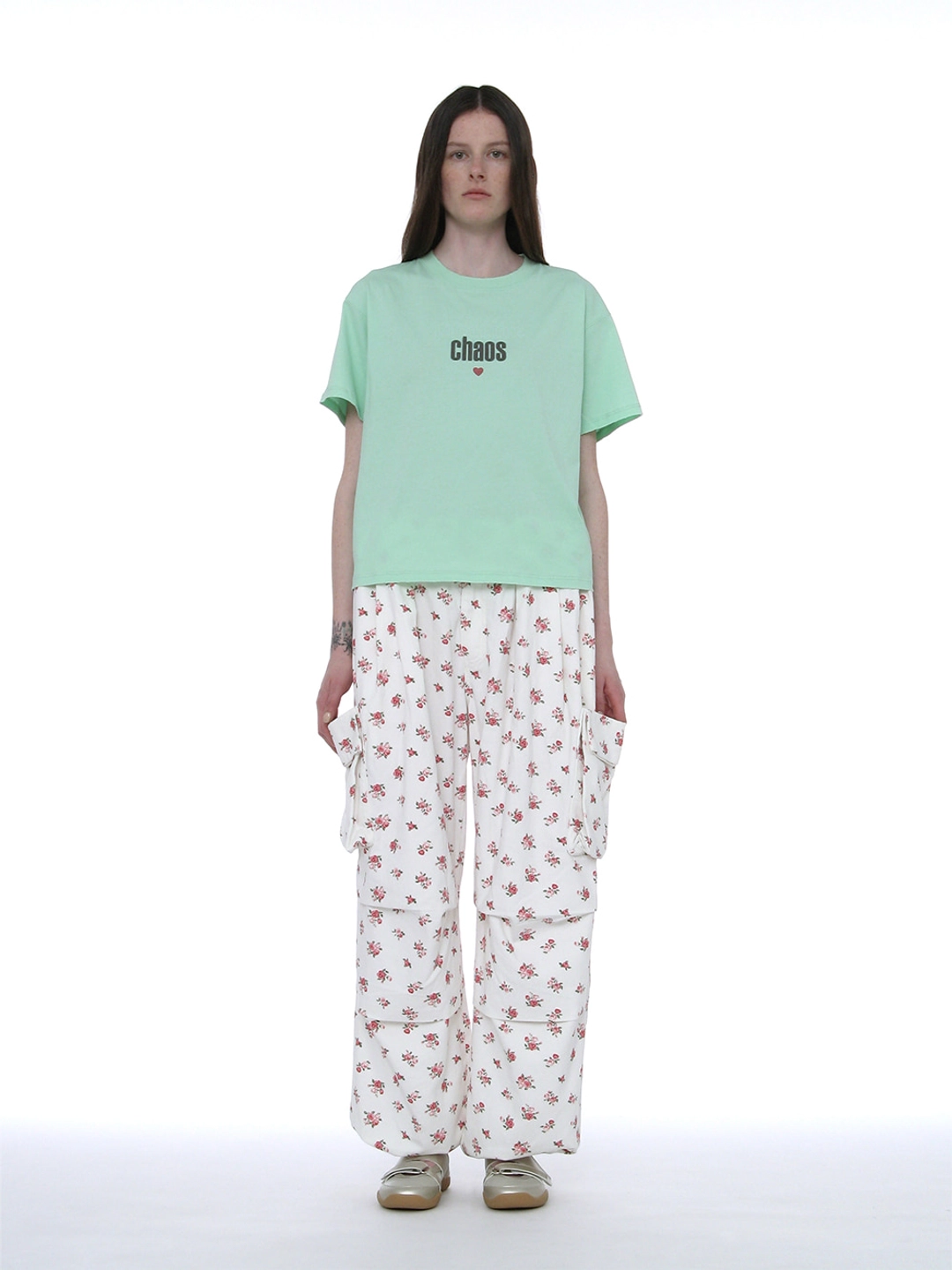파르티멘토 [WOMEN] POSITIVE CHAOS PRINTED TEE_APPLE MINT 상품 이미지 2