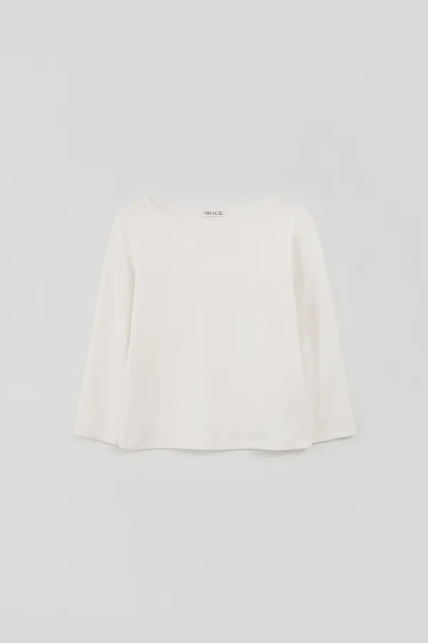 Essential Boat Neck Jersey Top_White