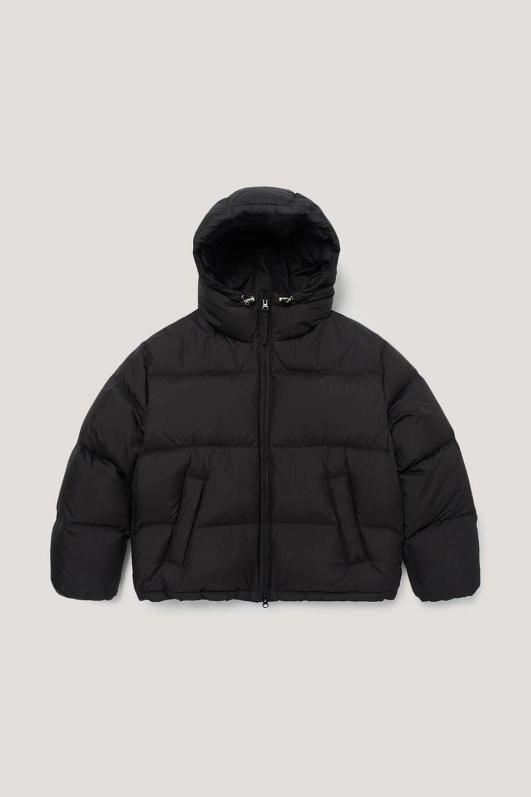 던스트 UNISEX HOODED LIGHT GOOSE DOWN JACKET BLACK 상품 이미지 1