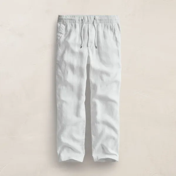 Relaxed Linen Pant - White