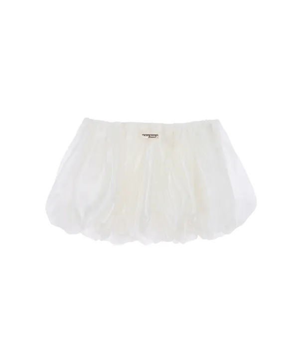 Sheer Pumpkin Mini Skirt [Ivory]