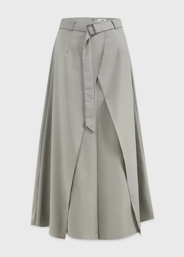 [25-36]  Helia Belt-Wrap Maxi Skirt  헤리아 벨트-랩 맥시 스커트 (가을-데일리룩-출근룩-오피스룩-격식룩-하객룩-데이트룩-클래식-가을코디-랩스커트-롱스커트-자체제작)
