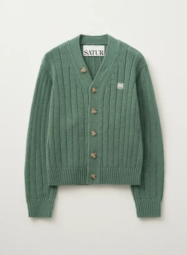 [RIIZE\'s Pick] (W) Faro Over Size Boucle Cardigan - Sage Green