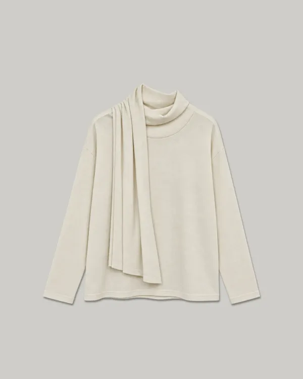 Scarf Neck T-Shirt_2Color