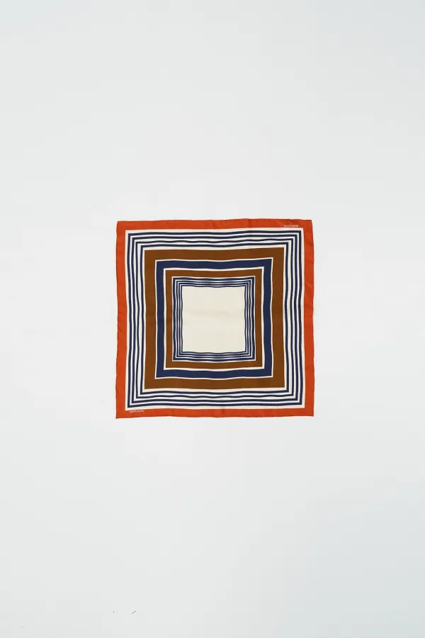 100% Silk Printed Scarf (red)