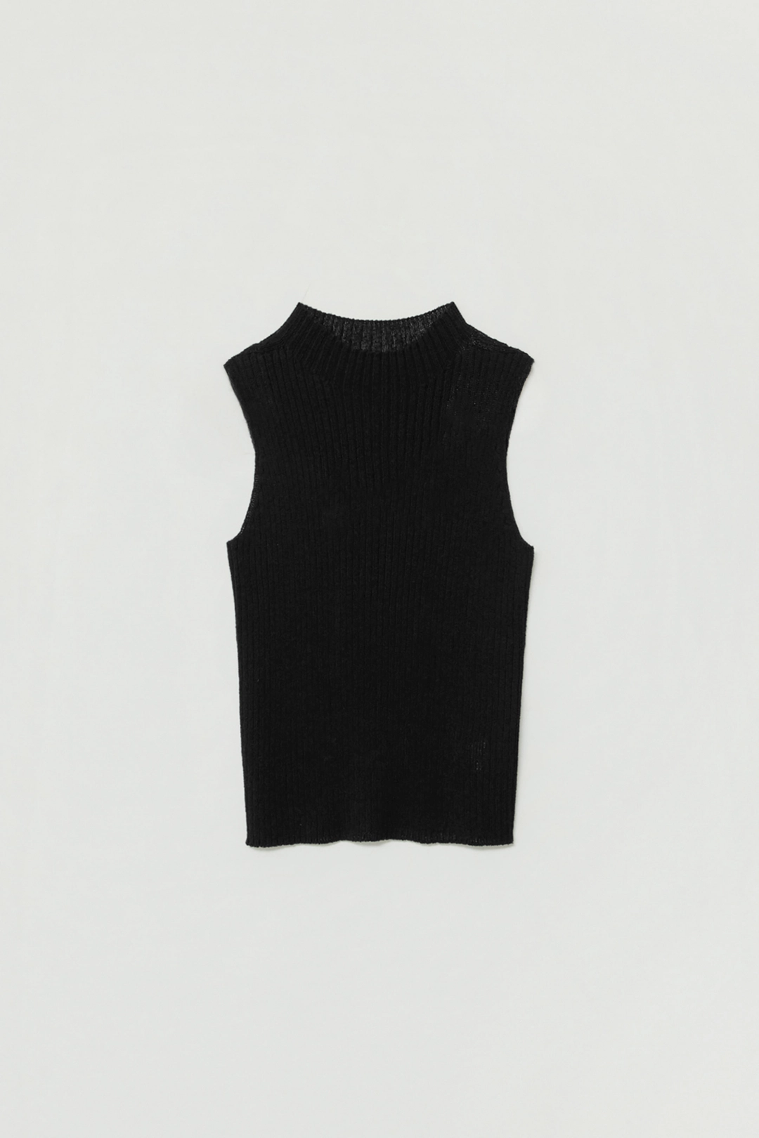 세이지먼트 LORAE HALF TURTLENECK SLEEVELESS KNIT_BLACK 상품 이미지 1