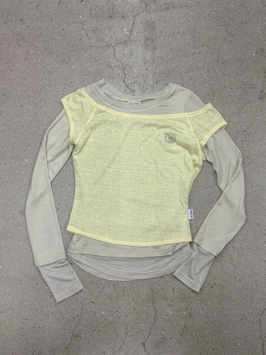 스컬프터 Lazy Layered Tee Lemon 상품 이미지 1