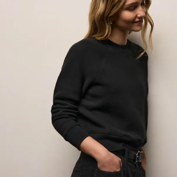 Cozy Fleece Crew - Black
